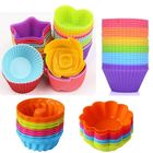Multicolor Kitchen Baking Tool Durable , Non Stick Silicone Baking Cups
