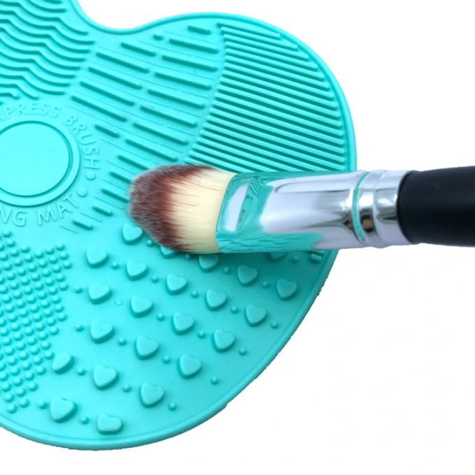 Estera fácil de la herramienta del maquillaje del silicón de la limpieza anti - oxidación con la ventosa