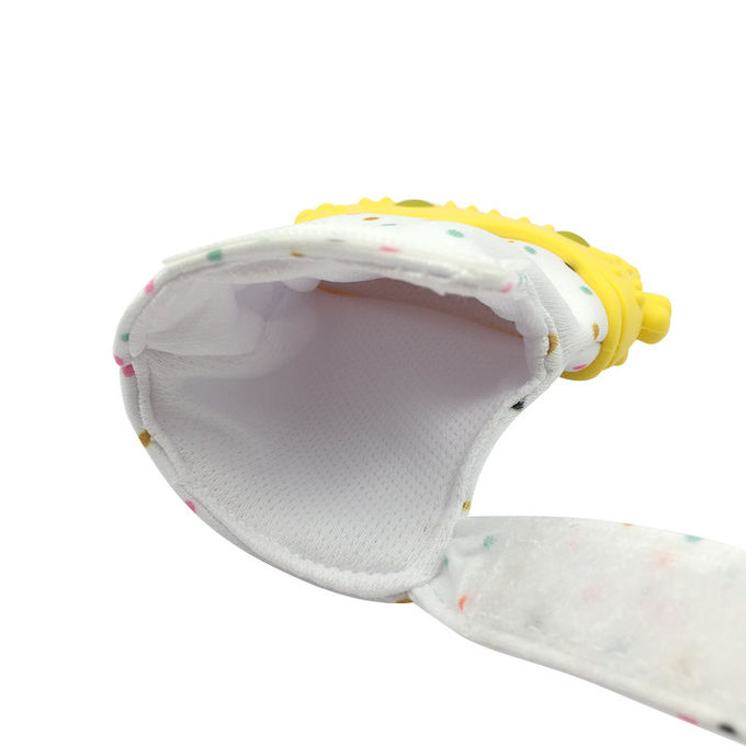 Gran mejor dentición Uno mismo-calmante ajustable del juguete de la goma que mastica la manopla de protección de Teether de la mano del bebé del silicón del guante para el dolor