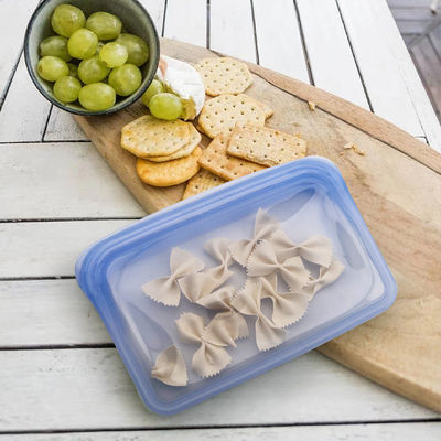 Bolsas de alimento de silicona transparente sin BPA Set de microondas congelador seguro bolsas de almacenamiento herméticas de varios colores