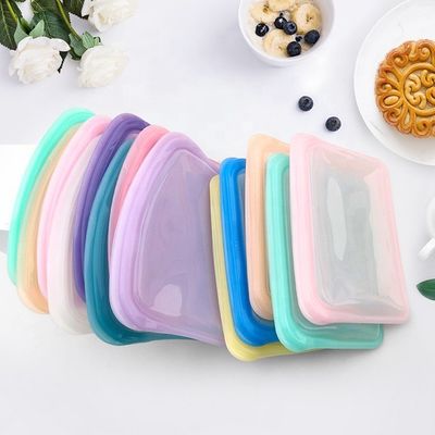 800 ml de bolsas de silicona reutilizables y prácticas libres de BPA para el almacenamiento de alimentos ecológicos