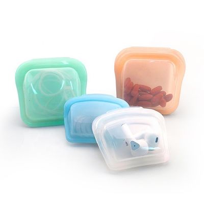 50 ml/80 ml Bolsa de píldoras de silicona de grado alimenticio Eco-amigable y reutilizable Bolsa de silicona para almacenamiento de alimentos